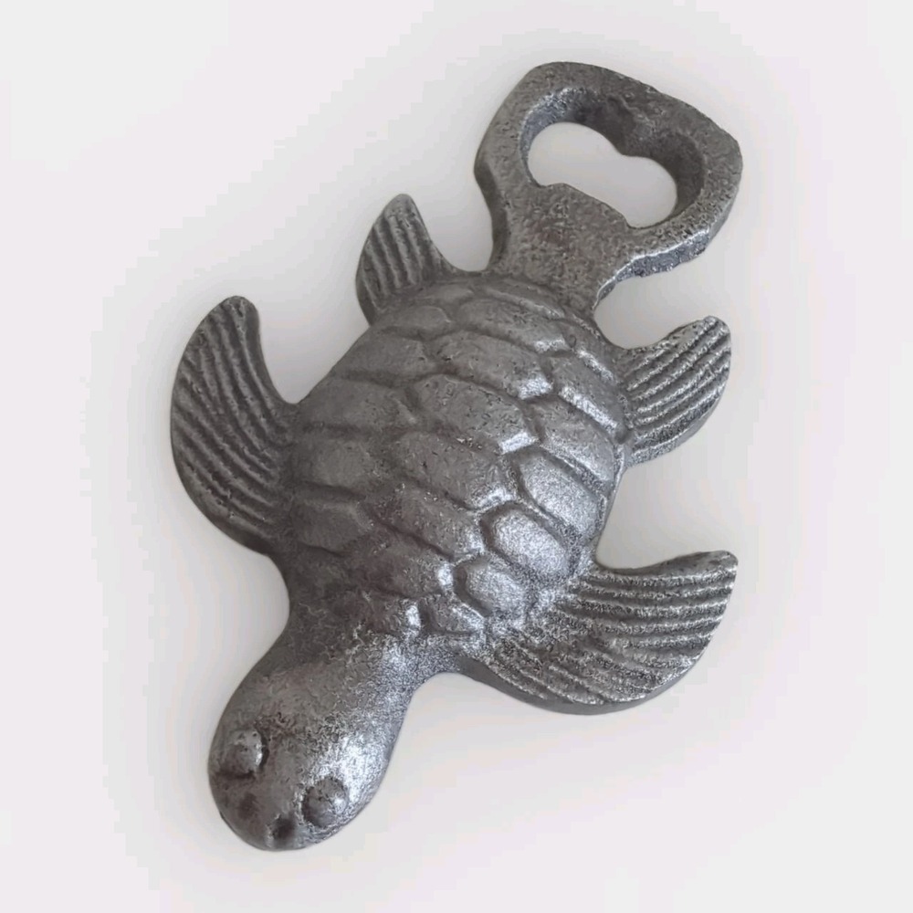 Sea Turtle Bottle Opener Nautical Bar Decor Tommy Bahama Sturdy Heavy Cast Iron?